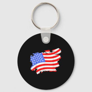 Porte-clés Drapeau Vintage Usa Perdu Pour Patriotique