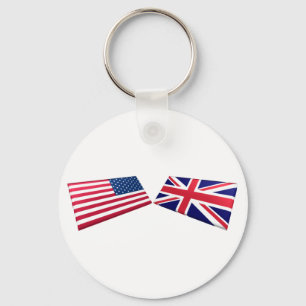 Porte-clés Drapeaux américains et britanniques