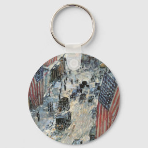 Porte-clés Drapeaux sur la 57ème rue par Frederick Childe Has