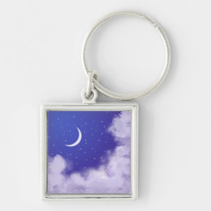 Porte-clés Dreamy Night Sky with Crescent Moon