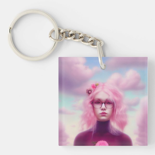 Porte-clés Dreamy Rose (Devant)