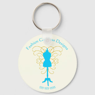 Porte-clés Dress Form with Swirls - Design Goddess Keychain