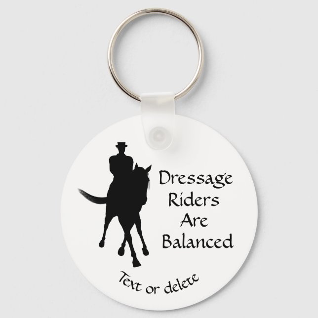 Porte-clés Dressage Riders Sont Équilibrés Cute Personnalisé (Recto)