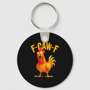 Porte-clés Dresseur de poulet drôle d'oiseau F Caw F