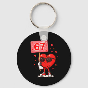 Porte-clés Drôle 67 Meme Mignon Saint-Valentin Six Sept Amour