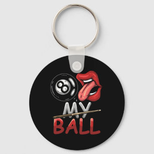 Porte-clés Drôle 8 Ball Billard Joueur Huit Ball Billi