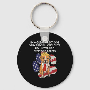 Porte-clés Drôle Anti Président Donald Trump Chien Drôle Poli