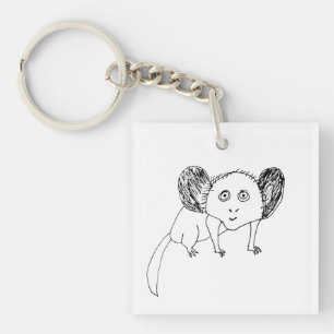 Porte-clés drôle Aye Aye - Animal mal dessiné biza