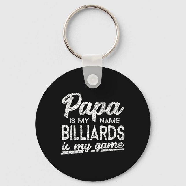 Porte-clés Drôle Billiards Papa Cadeau (Recto)
