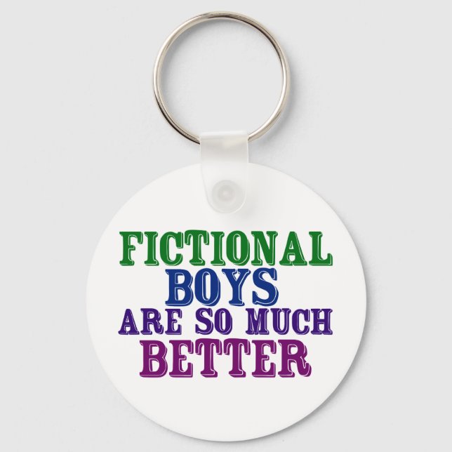 Porte-clés Drôle Bookworm Fictional Boys Sont Tant Mieux (Recto)