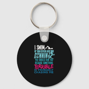 Porte-clés Drôle cadeau de natation un nageur
