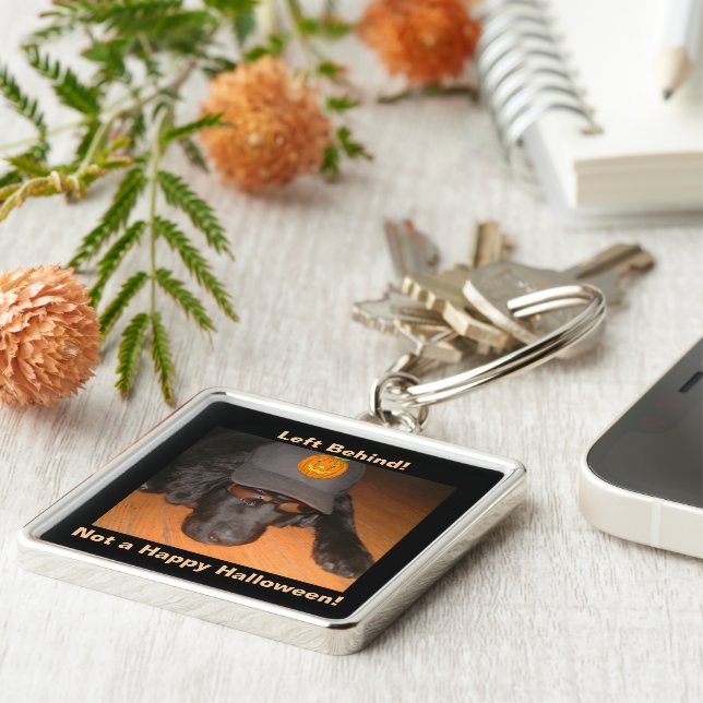 Porte-clés Drôle Chien Laissé Derrière Cette Halloween (Côté)