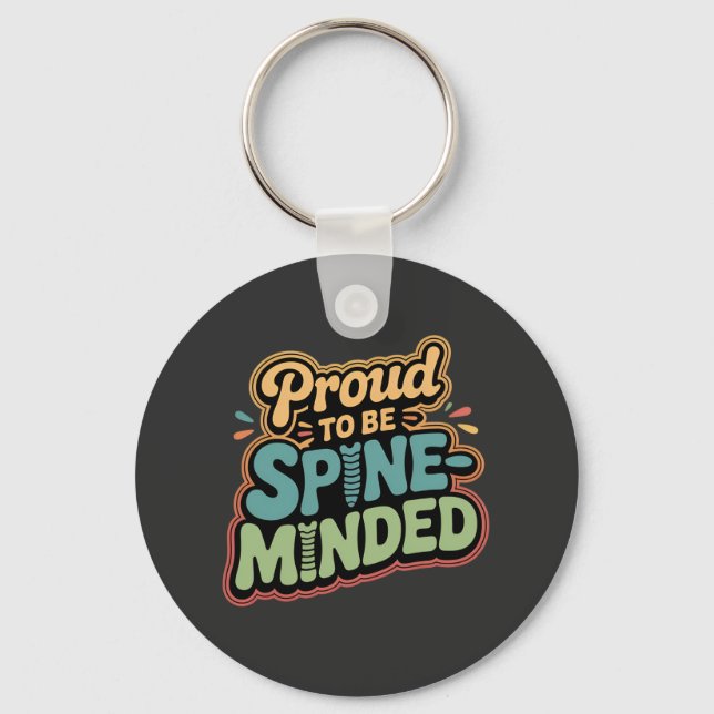 Porte-clés Drôle Chiropraticien Cadeau Spine Health Citation (Recto)