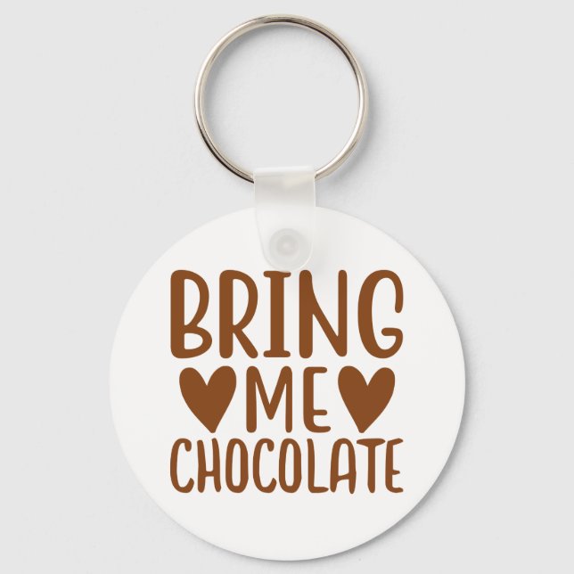 Porte-clés Drôle Chocolat Lover Foodie Cadeau Chocoholic (Recto)