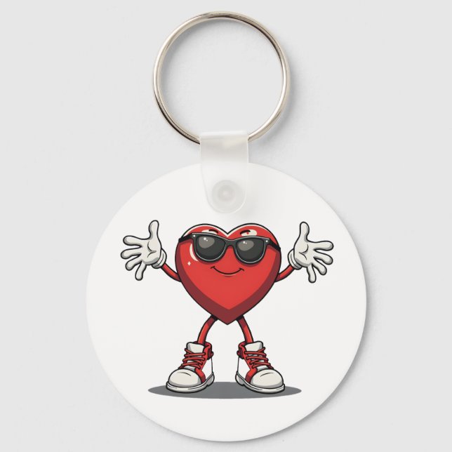 Porte-clés Drôle Coeur Dabbing Valentine's (Recto)