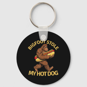 Porte-clés Drôle d'art de hot-dog pour hommes femmes Bigfoot