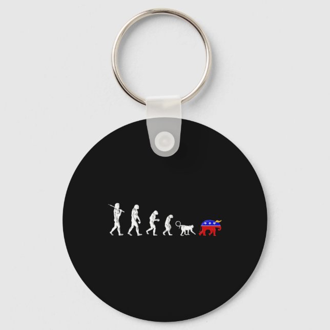 Porte-clés Drôle de dévolution pro-démocrate anti-républicain (Recto)