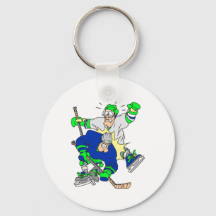 Porte-clés drôle de hockey sur glace