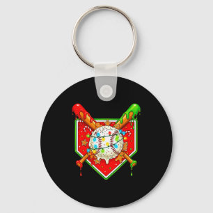 Porte-clés Drôle de Noël Baseball Crème Glacée Dégoulinante H