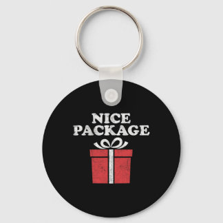 Porte-clés Drôle de Noël Joli Paquet Rétro Moche Fête Adulte