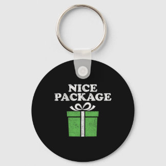 Porte-clés Drôle de Noël Joli Paquet Rétro Ugly Party Adulte
