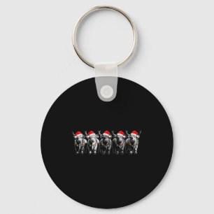 Porte-clés Drôle de Noël Vache Écossaise des Highlands Xmas F