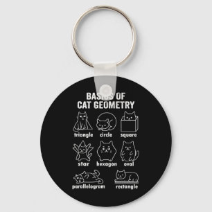 Porte-clés Drôle de physique de la géométrie du chat retour à