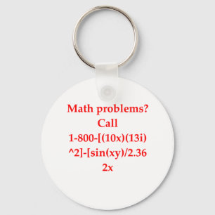 Porte-clés drôle de plaisanterie mathématique