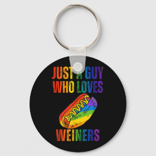 Porte-clés Drôle d'humour LGBTQ Hotdog Un gars qui aime les s