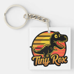 Porte-clés Drôle Dinosaure Vintage Trex au coucher du soleil