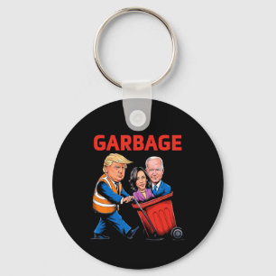 Porte-clés Drôle Garbage Pour Trump 2024 - Il Est Temps De So