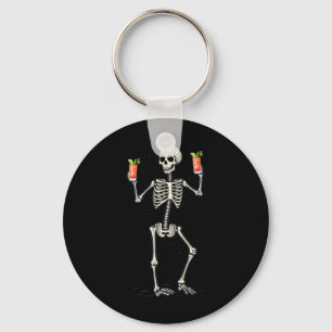 Porte-clés Drôle Halloween Squelette Boire Bloody Mary Tail