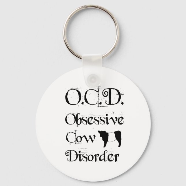 Porte-clés Drôle Humour OCD Obsessionnel Vache Disorder Belti (Recto)