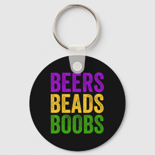 Porte-clés Drôle Mardi Gras Beers Beads Breast Teast New Orle