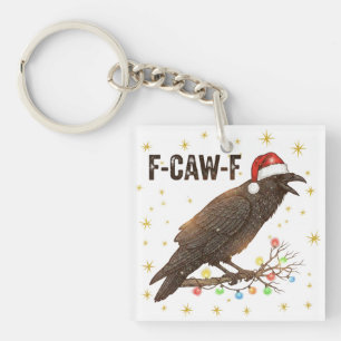 Porte-clés Drôle Noël Corbeau Corbeau F-CAW- F