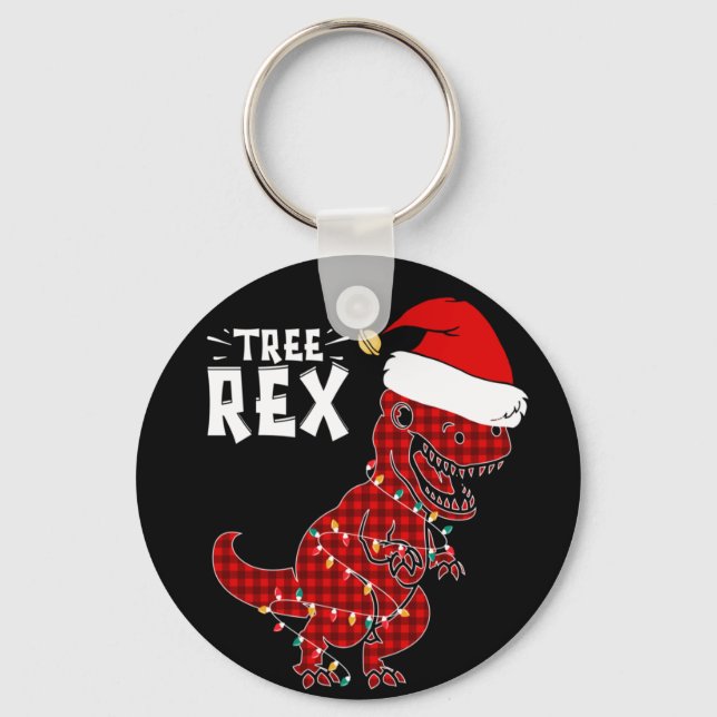 Porte-clés Drôle Noël Dinosaur Arbre Rex Porte - clé (Recto)