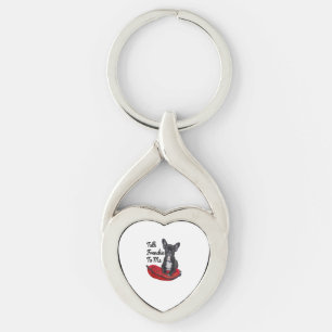 Porte-clés Drôle Parlez Français à moi Buldog Pour Amoureux d