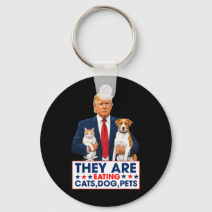 Porte-clés Drôle qu'ils mangent les chiens les chats les anim