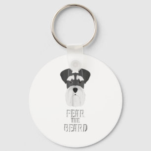 Porte-clés Drôle Schnauzer Fear Beard Cadeau