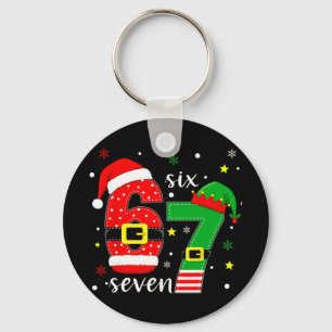 Porte-clés Drôle Six Sept 6 7 Mème Noël 67 Numéro Xmas