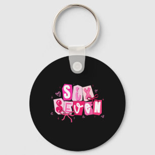 Porte-clés Drôle Six Sept Coquette Valentine Fille Enfant Nœu