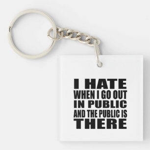Porte-clés Drôle slogan sarcastique humour adulte introverti