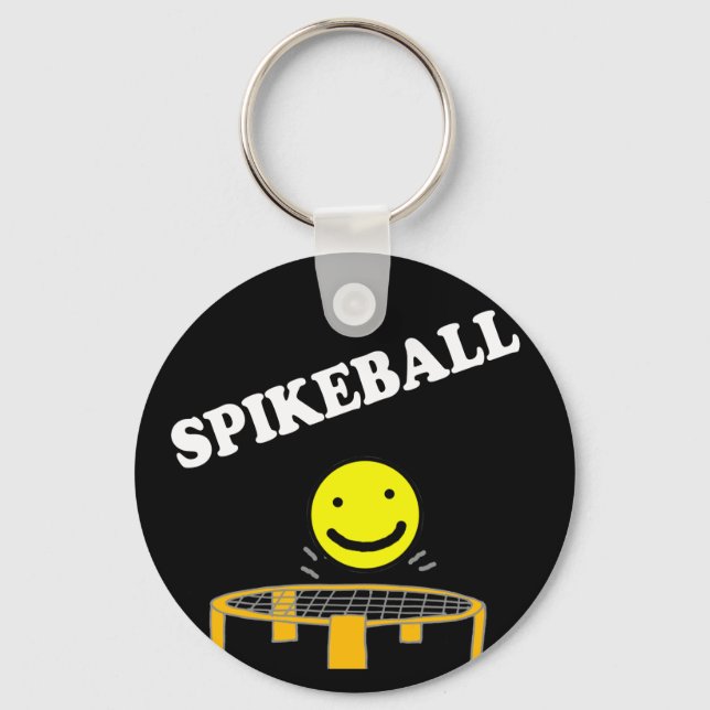 Porte-clés Drôle Spikeball Net avec Smile Face Art (Recto)