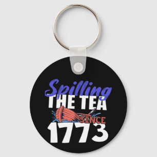 Porte-clés Drôle Spilling The Tea Depuis 1773 Patriotic USA 4