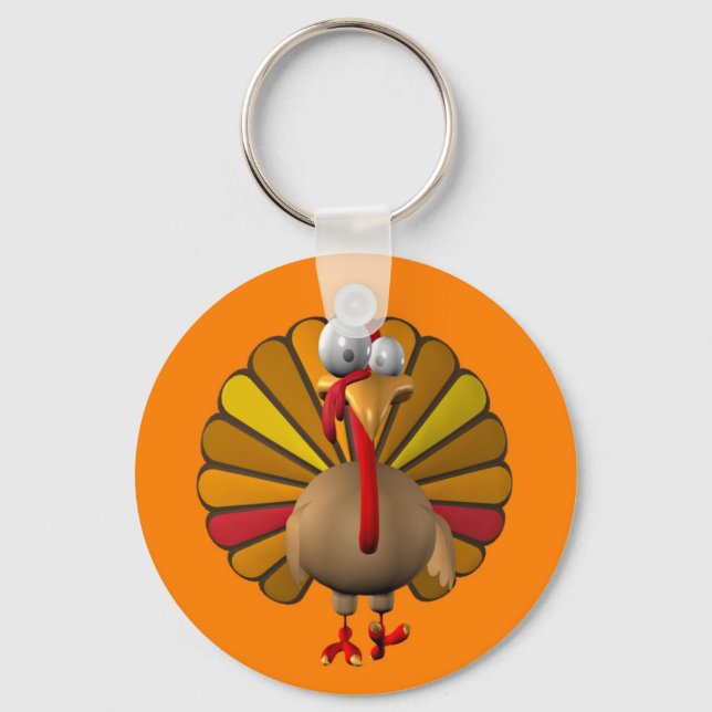 Porte-clés Drôle Thanksgiving Turquie (Recto)