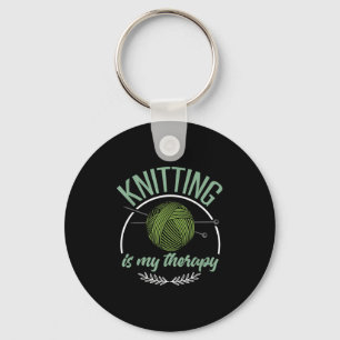 Porte-clés Drôle Tricot Chemise Joke Knitter Citation J'aime