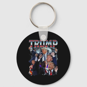 Porte-clés Drôle Trump 2024 Campagne 90s Rap Trendy Bootleg