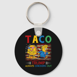 Porte-clés Drôle Trump Taco Trump abandonne toujours les poul