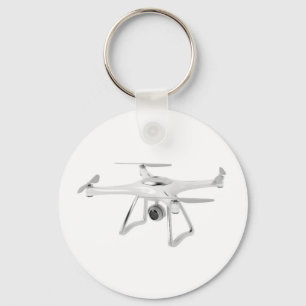 Porte-clés Drone en blanc