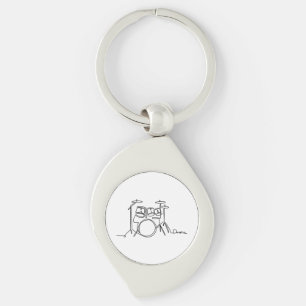 Porte-clés Drummer Music Design Drums One-Line